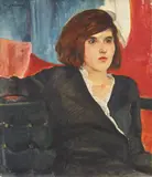Willy Jaeckel, Junge Frau auf Barcelona-Sessel