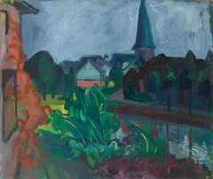 Franz Maria Jansen, Winterscheid. Verso: Kl. Bröltalbild (Neunkirchen), 1919, Oil on canvas