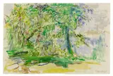 Oskar Kokoschka, Garten, 1964, Watercolour on firm watercolour paper with watermark "Th Sau[nders]"