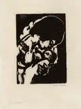Emil Nolde, Junge Mutter, 1917, Woodcut on very thin Japan laid paper