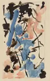 Ernst Wilhelm Nay, Untitled, 1952, Watercolour over pencil on ivory-coloured ribbed laid paper with watermark of Hahnemühle