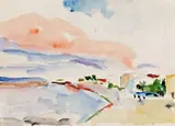 Hans Purrmann, Südliche Landschaft. Interieur mit Stillleben. Badende