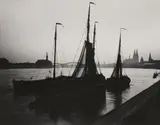 Theo Felten, Sommerabend am Rhein. Am Rhein (Nähe Braubach), 1930s, Two vintage gelatin silver prints on Agfa-Brovira paper