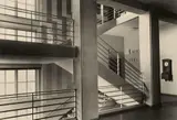 Hein Gorny, Staircase of ROGO stocking factory, Oberlungwitz, 1930s, Vintage ferrotyped gelatin silver print