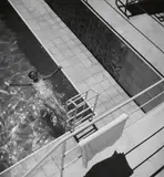 Jean Moral, Untitled (Juliette à la Piscine Molitor), c. 1932, Vintage ferrotyped gelatin silver print on Agfa-Brovira paper