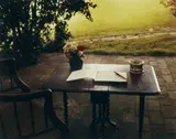 Gisèle Freund, Der Arbeitstisch von Virginia Woolf in Monk's House, Sussex