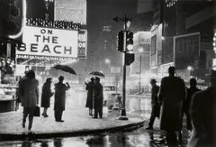 'On the beach', Times Square, New York City by Bedrich Grunzweig, 1959, Gelatin silver print, printed later, sold May 2019