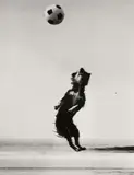Hannes Kilian, Immer am Ball bleiben!, 1970, Vintage ferrotyped gelatin silver print on Agfa paper