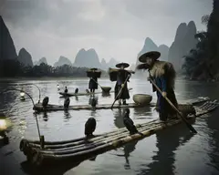 Jimmy Nelson, Yangshuo Cormorants, China, 2005, Chromogenic print on dibond