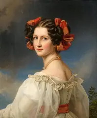 Joseph Stieler, Portrait of Auguste Strobl, Oil on canvas