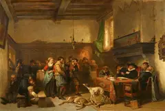 Herman ten Kate, The Poacher's Penalty, Oil on panel