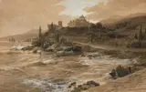 Edward Theodore Compton, Coastal Landscape with a Villa