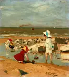 Franz Skarbina, Children Playing on the Beach