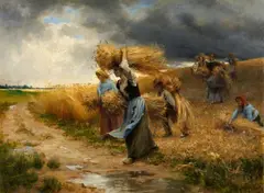Georges Laugée, Women in the Fields, Oil on canvas