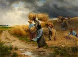 Georges Laugée, Women in the Fields, Oil on canvas