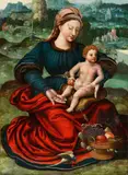 Flemish School circa 1530, The Virgin and Child in a Landscape, Oil on panel (parquetted)