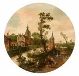 Jan van Goyen, Landscape with an Old Castle and a Tower, Oil on panel