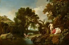 Moyses van Uyttenbroeck, Woodland Landscape with Salmacis and Hermaphroditus, Oil on panel