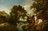 Moyses van Uyttenbroeck, Woodland Landscape with Salmacis and Hermaphroditus, Oil on panel