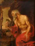 circle of Anthonis van Dyck, Saint Jerome, Oil on panel