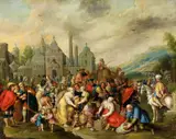 Cornelis de Baellieur the Elder, Jacob's Return to Canaan, Oil on copper