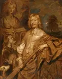 copy after William Dobson, Portrait of Endymion Porter, Oil paint on paper mounted on wood