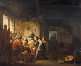 Pieter de Nijs, Singing Peasants in an Interior, Oil on panel