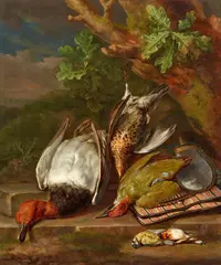 Pieter Andreas Rijsbrack, Game Still Life, Oil on canvas (relined)