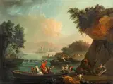 Joseph Vernet, Coastal Landscape at Dusk - From a Series of the Four Times of the Day, Oil on canvas (relined)