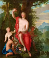 Mattheus Terwesten, Ceres surrounded by Putti, Oil on canvas