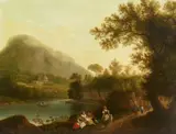 Jacob Philipp Hackert, The Fiume Incastro with Ariccia in the Background