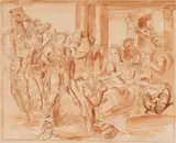 Venetian School 18th century, The Adoration of the Magi, Brown ink and was