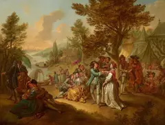 Charles-Amédée-Philippe van Loo, Fête Galante, Oil on canvas (relined)