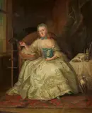Portrait of Duchess Helene Christiane Truchsess von Waldburg by David Matthieu, attributed to Barbara Rosina Lisiewska-de Gasc, attributed to, Oil on canvas (relined), offered Apr 2019