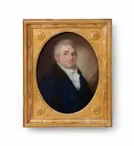 Portrait of a Gentleman by circle of Joseph Friedrich Darbes, Chalk pastel on parchment.. The oval, offered Apr 2019