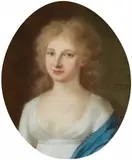 Portrait of Princess Friederike of Prussia, Queen of Hanover by attributed to Johann Friedrich August Tischbein, Chalk pastel on paper, sold Apr 2019