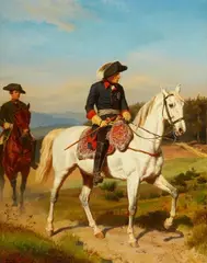 Emil Hünten, King Friedrich at Schweidnitz, Oil on canvas