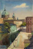 William Straube, View of the Kupfergraben and the Museum Island in Berlin, 1924, Oil on canvas