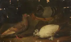 Three Doves by attributed to Jakob Samuel Beck, Oil on canvas, sold Mar 2019