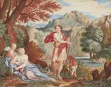Diana and her Nymphs by follower of Charles-Antoine Coypel, Gouache on paper mounted on panel, offered Mar 2019