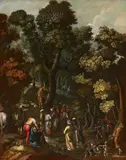 Flemish School 17th century, The Sermon of Saint John, Oil on canvas (relined)
