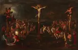 Mount Calvary by follower of Frans Francken the Younger, Oil on panel, sold Mar 2019