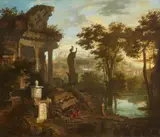 French School 17th century, Southern Landscape with Ruins