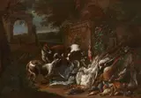 Adriaen de Gryeff, Landscape with Dogs and Game