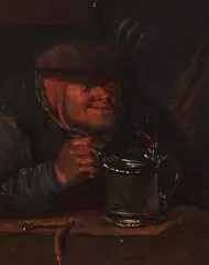 Egbert van Heemskerck the Elder, The Drinker, Oil on panel