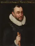 Dutch School late 16th century, Portrait of Willem I of Orange, Oil on panel (parquetted)
