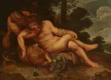 The Initiation of Bacchus by circle of Jacob Jordaens, Oil on panel (parquetted), sold Mar 2019