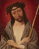 circle of Jan Mostaert, Christ as the Man of Sorrows, Oil on panel