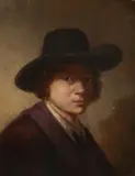 Portrait of a Young Man in a Hat by Netherlandish School 17th century, Oil on panel, sold Mar 2019