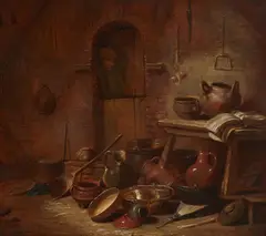 François Ryckhals, Kitchen Still Life, Oil on panel